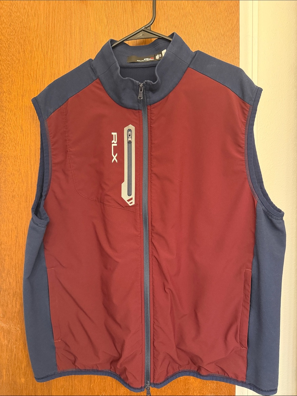 RLX Ralph Lauren Burgundy and Navy Tech Vest